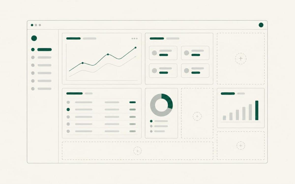 Illustration of a dashboard still being built