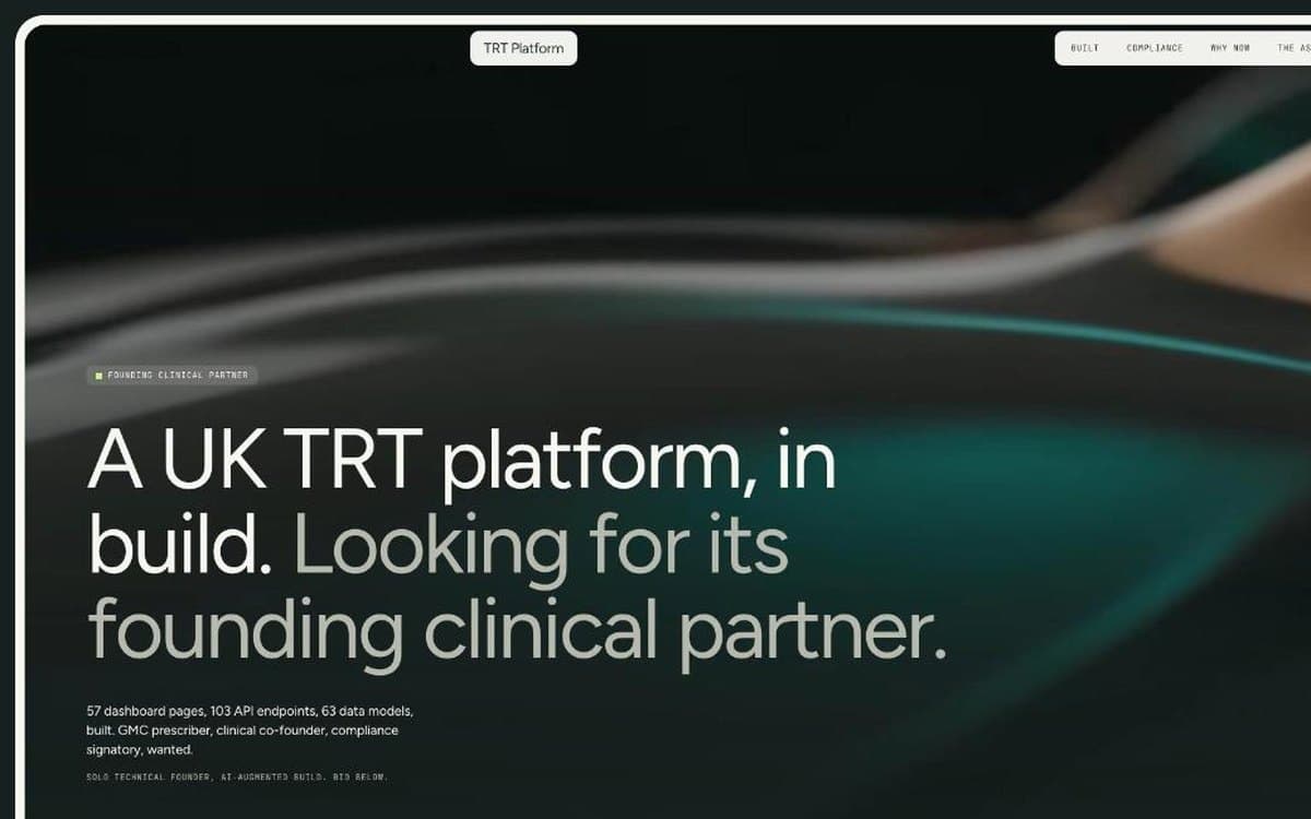 TRT Platform website hero
